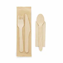 Wooden cutlery set