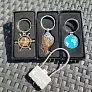 STEERING WHEEL metal key ring
