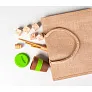 NATURAL SHOPPER laminated shopping bag from jute