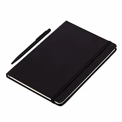 set of scrapbook and ballpoint pen