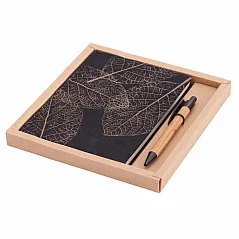 set of scrapbook and ballpoint pen