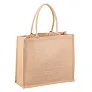 NATURAL SHOPPER laminated shopping bag from jute