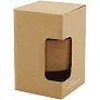 Lidan 360 ml borosilicate glass tumbler with cork grip and silicone lid