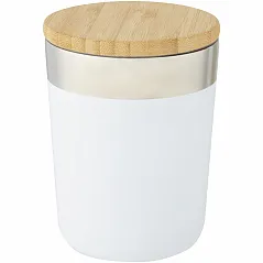 Vakumska termo šalica od nehrđajučeg čelika s bambus poklopcem, 300 ml