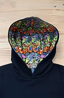 UNISEX KIDS CONTRAST PATTERNED HOODED SWEATSHIRT - Kariban