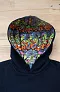  UNISEX KIDS CONTRAST PATTERNED HOODED SWEATSHIRT - Kariban