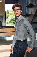 MEN'S COTTON SLUB CHAMBRAY LONG SLEEVE SHIRT - Premier