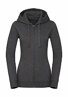 Ladies' Authentic Melange Zipped Hood Sweat - Russell 
