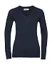  Ladies V-Neck Knitted Pullover - Russell Collection