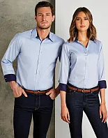 Tailored Fit Premium Contrast Oxford Shirt - Kustom Kit