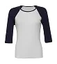  Dvobojna raglan majica s 3/4 rukavima - Bella+Canvas