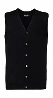 Men's V-Neck Sleeveless Knitted Cardigan - Russell 