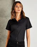 Women's Tailored Fit Poplin Shirt SSL - Kustom Kit