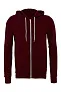  Unisex hoodie od poli pamuka s patentnim zatvaračem - Bella+Canvas