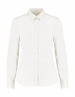 Women's Tailored Fit Stretch Oxford Shirt LS - Kustom Kit