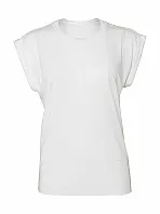 Women's Flowy Muscle Tee Rolled Cuff - Bella+Canvas