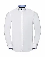 Men's LS Tailored Contrast Ultimate Stretch Shirt - Russell 