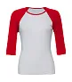 Dvobojna raglan majica s 3/4 rukavima - Bella+Canvas