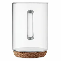 Staklena šalica s plutenim postoljem, 400 ml