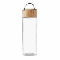 Glass bottle 500ml, bamboo lid