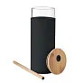 STRASS Glass tumbler 450ml bamboo lid