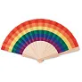 BOWFAN Rainbow wooden hand fan