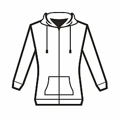 Women's hooded full zipped sweatshirt
