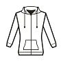THC AMSTERDAM WOMEN WH Women's hooded full zipped sweatshirt