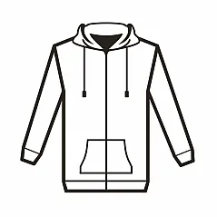 Men's hooded full zipped sweatshirt