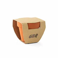Clay pot with dill