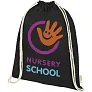 Orissa 140 g/m² GOTS organic cotton drawstring backpack