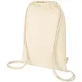 Orissa 140 g/m² GOTS organic cotton drawstring backpack