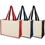Varai 320 g/m² canvas and jute shopping tote bag