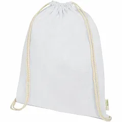 140 g/m² GOTS organic cotton drawstring backpack