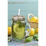 Juggo recycled glass mug with straw - Authentic