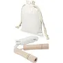 Denise wooden skipping rope in cotton pouch