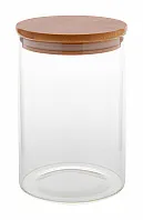 staklenka s poklopcem od bambusa 1000 ml