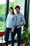  MEN’S COTTON RICH OXFORD STRIPES SHIRT - Premier