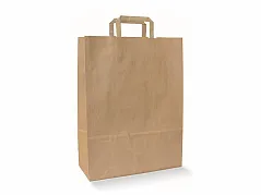 Nature paper bag with flat handles