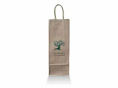 Paper bag for wine bottle