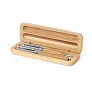  Bamboo writing set, ball pen and roller ball pen