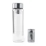  Glass vacuum flask 300 ml with touch digital beverage temperature display and sieve stopping dregs