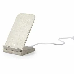 Wheat straw wireless charger 10W, phone stand