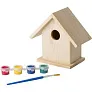  Birdhouse painting set, paints and brush