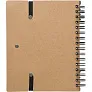  Memo holder, notebook, sticky notes, ball pen