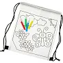  Drawstring bag for colouring, felt tip pens
