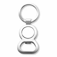 Keyring with shopping cart coin and bottle opener
