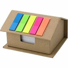 Memo holder "house", notebook, sticky notes