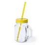 Drinking jar 500 ml with straw