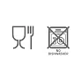 Glass reusable drinking straw set B'RIGHT, 4 pcs, cleaning brush with plate for personalization included